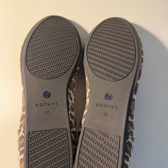 Rothy's Leopard Print Flats with Red Trim - Picture 5 of 6